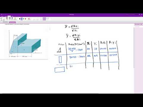 Locate the centroid C of the shown element's cross section - Statics