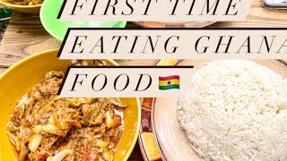 FIRST TIME TRYING OUT GHANA FOOD | ghana vlog🇬🇭 | visiting ghana |