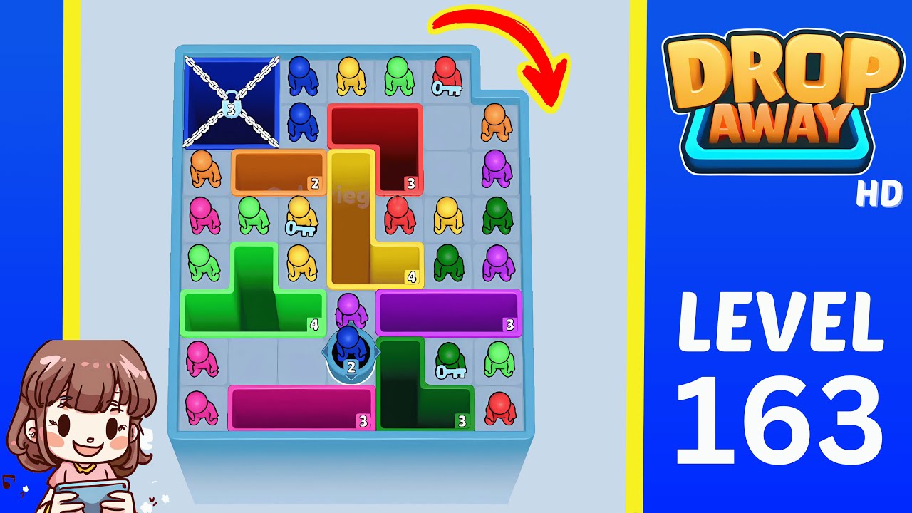 Drop Away Level 163 Walkthrough Solution