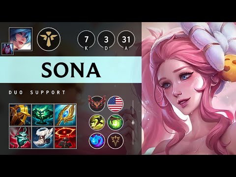 Sona Support vs Blitzcrank - NA Grandmaster Patch 25.15