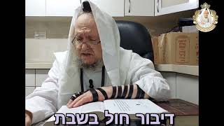 הלכה יומית: א. דיבור חול בשבת. (יום חמישי י"ד כסליו התשפ"ג)