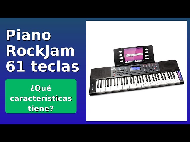 Vídeo relacionado con Teclado RockJam compacto de 61 teclas con soporte para partituras, fuente de alimentación, pegatinas para notas de piano y lecciones de piano simples