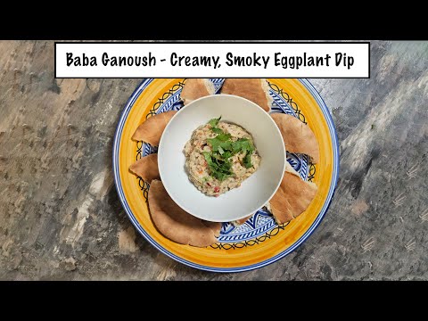 Authentic Baba Ganoush Recipe | Creamy Smoky Eggplant Dip Tutorial | Mediterranean Cooking at Home