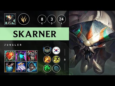 Skarner Jungle vs Lee Sin: Unstoppable - KR Challenger Patch 25.S1.2