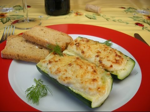 Calabacines rellenos de brandada