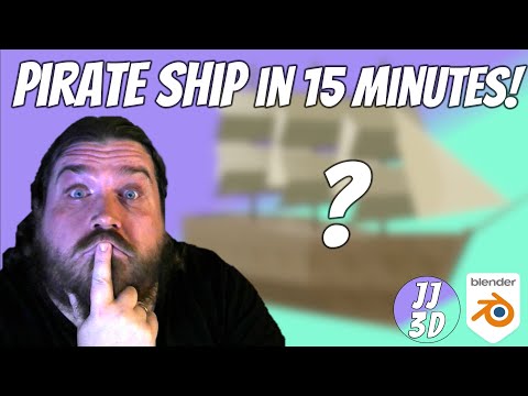 Speed modeling a Pirate Ship in 15 minutes in Blender