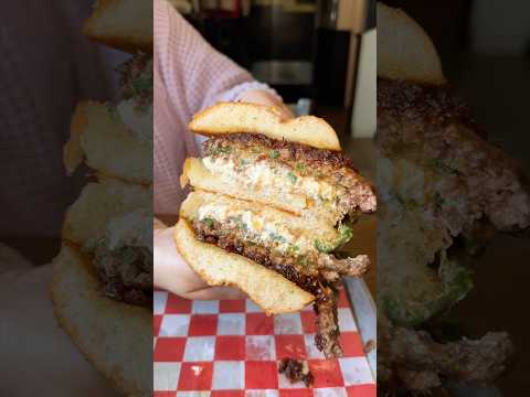 JALAPEÑO POPPER BURGER from Tony Beef in Galloway, NJ!! 🌶️🧀🍔🔥 Insanely delicious.