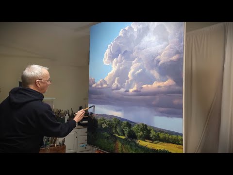 Oil Painting Landscape Demo ("Passages" #cloudscape)