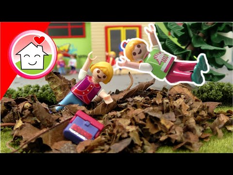 Playmobil Familie Hauser - Schule bei Sturm - Schulgeschichte mit Lena für Kinder