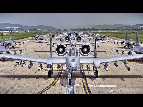 A-10 and F-16 Aircraft “Elephant Walk” at Osan Air Base, South Korea