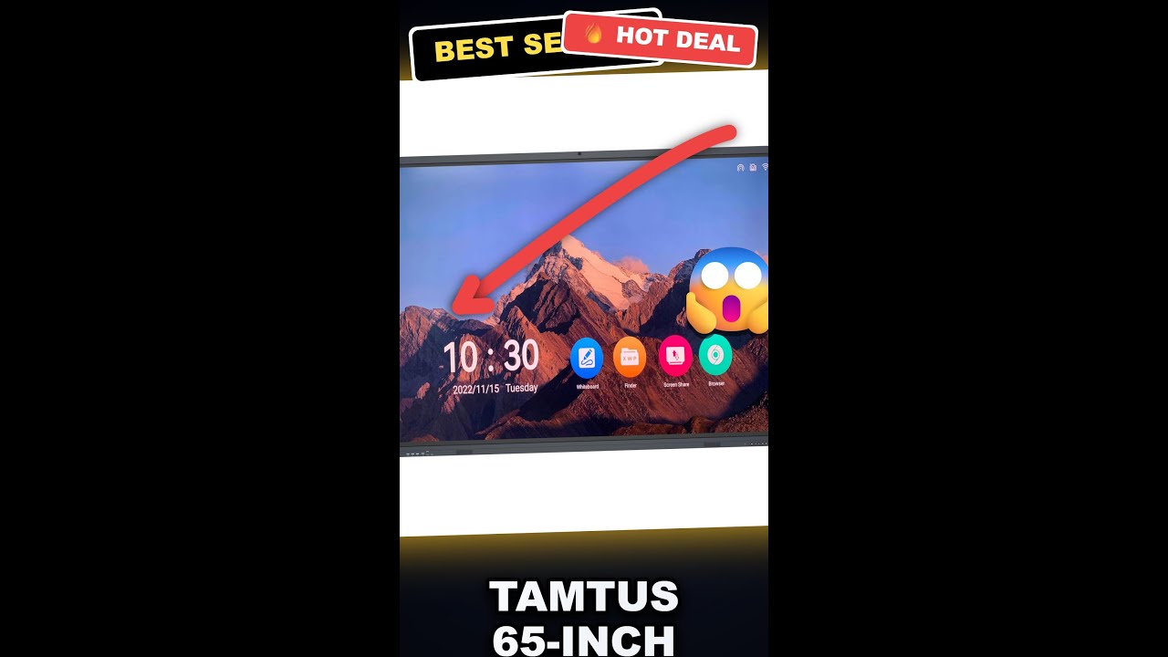 TAMTUS 65-inch Interactive Smart White Board, 4K UHD Touchscreen Android Android 13 Features Unveiled, Don't Miss Out!