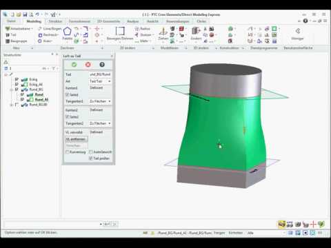 PTC Creo Elements Direct Modeling Express | rund auf eckig #2