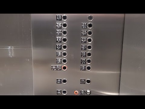 AWESOME FAST Otis Lexan Traction HIGH RISE Elevators at 700 de la Gauchetiere Ouest in Montreal, QC