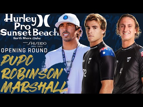 J.Robinson, M. Pupo, J.Marshall Hurley Pro Sunset Beach - Opening Round Heat 11