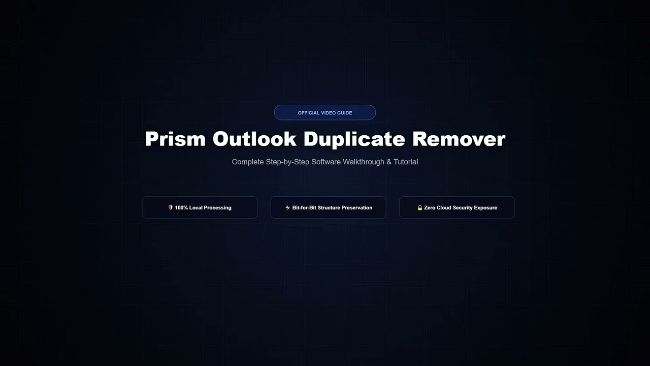 Outlook Duplicate Remover video guide preview