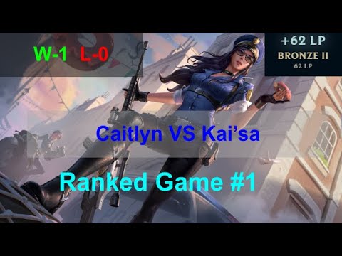 Ranked Game #1  /  Caitlyn VS Kai'Sa ADC  /  Placements S13 Split 2