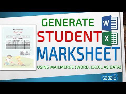 Generate Student Mark-Sheet from MS Word - Mail Merge by Excel data source