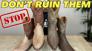 How To Clean Tecovas Snake and Lizard Cowboy Boots 🐍 🦎 (Matte & Two-Tone Colors)