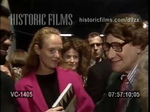 YVES SAINT LAURENT INTERVIEW AFTER FALL 1988 PARIS FASHION SHOW KISS KISS!