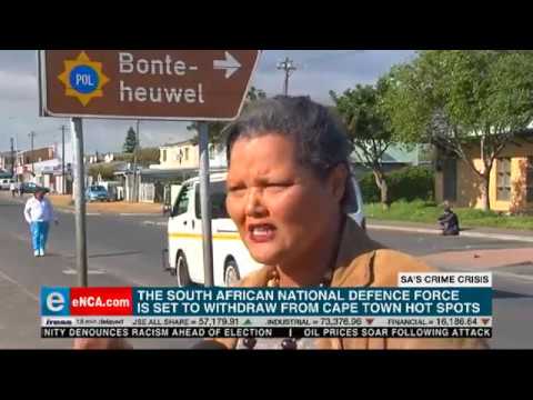SANDF to leave CT's crime spots Bonteheuwel