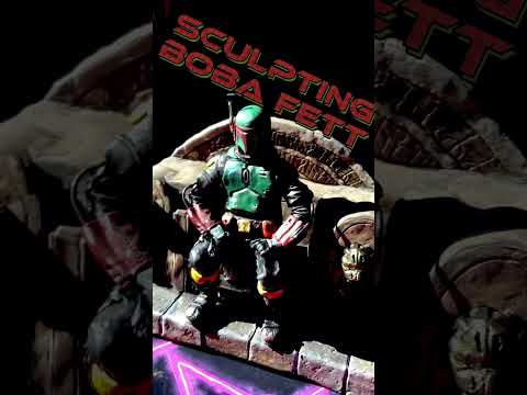 SCULPTING BOBA FEET WITH THRONE |THE BOOK OF BOBA FETT  |  TIMELAPSE #THEBOOKOFBOBAFETT #shorts