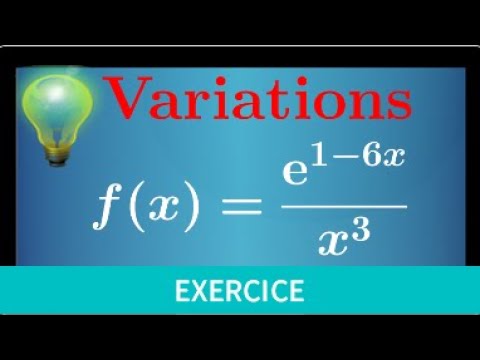 Study of a function with exponential and quotient • Derivation - Sign of f'(x) • First Maths