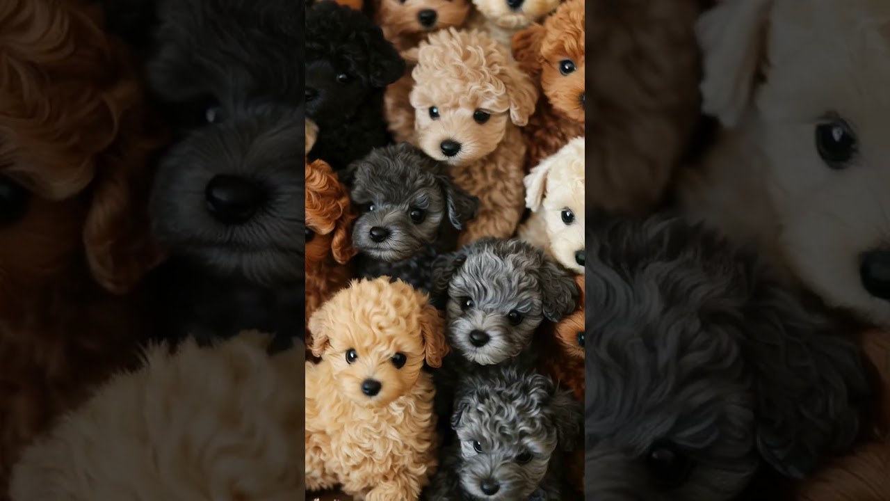 手乗りトイプードルがまるでぬいぐるみ！#shorts #AI生成