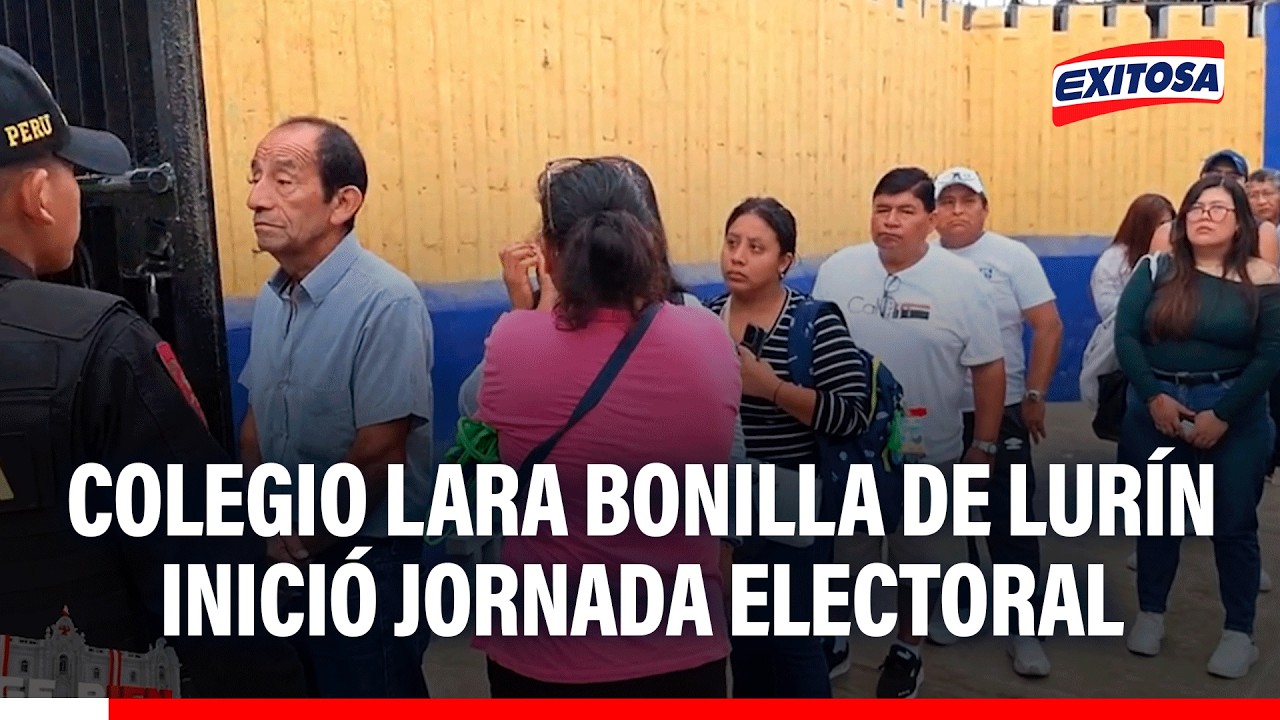 🔴🔵 Colegio Lara Bonilla de Lurín inició jornada electoral sin todas sus mesas instaladas