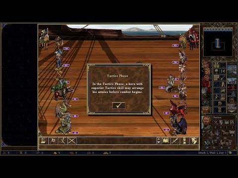 Heroes 3 HotA AI Battle | Fortress Vs. Dungeon [50k Gold per unit]