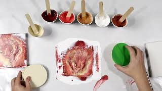 (849) Reverse Dip Technique with Acrylic Pour Creates AMAZING Cells!