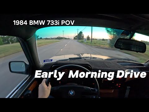 1984 BMW e23 733i POV Drive   Early Morning DFW