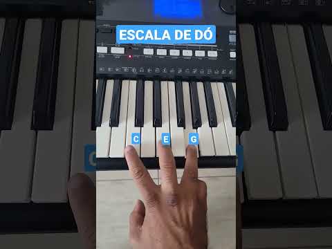 Como tocar o acorde de Dó no teclado - Piano Tutorial #shorts #pianotutorial