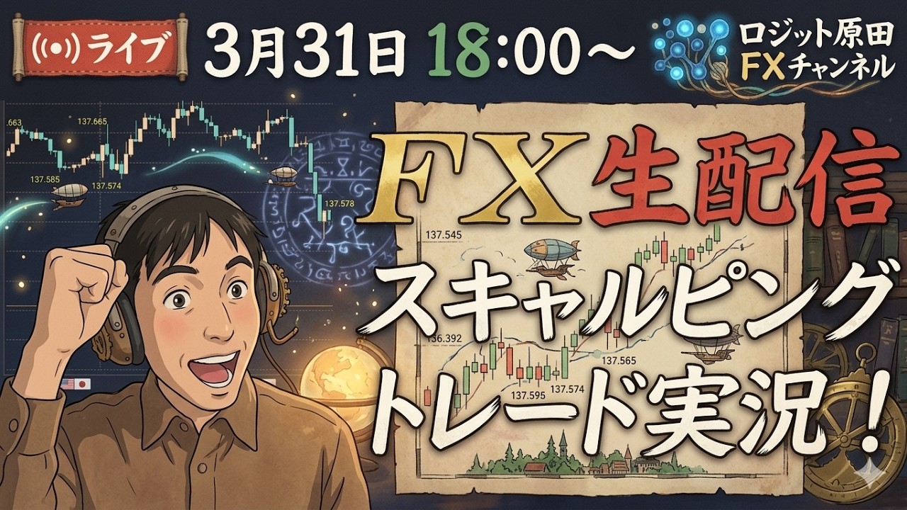 FX・CFD生配信ライブ★月末年度末でリバランス相場？ドル円は下落で160円の攻防！ホルムズ海峡どうなる？スキャルピングトレード実況！