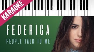 Federica Carta | People Talk To Me | AMICI 16 | Piano Karaoke con Testo