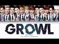 EXO 엑소 Growl Lyrics Color Coded HAN ROM ENG