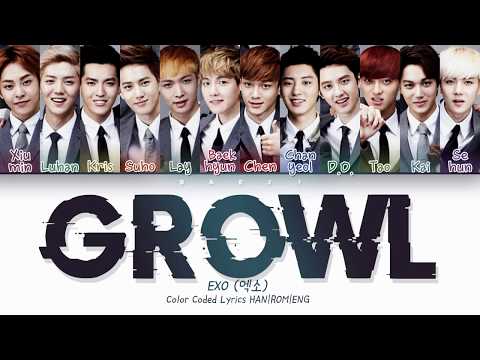 EXO (엑소) - 'Growl' Lyrics [Color Coded HAN|ROM|ENG]