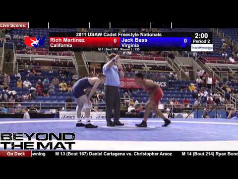 Cadet Freestyle 135 - Jack Bass (VA) Vs. Rich Martinez (CA)