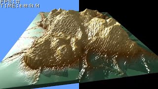 プレートテクトニクスで島が生成されるデモ