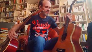 Video thumbnail for Art & Lutherie Dreadnought Cedar Antique Burst vs Recording King RO 126 review by Nebz 1973