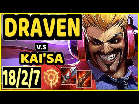 SACY (DRAVEN) vs KAI'SA - QUADRAKILL 18/2/7 KDA BOTTOM ADC CHALLENGER GAMEPLAY - BR