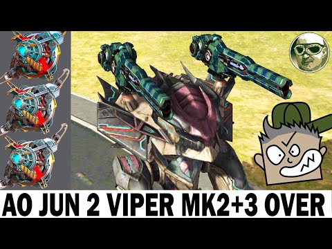 AO JUN 2 VIPER 12LVL MK2+ 3 OVERDRIVE 6LVL WAR ROBOTS YANG LEE T4+ 106.4 % damage SPEED SHOOTER 82 %