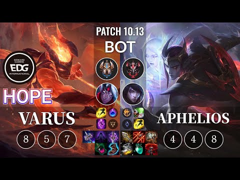 EDG Hope Varus vs Aphelios Bot - KR Patch 10.13