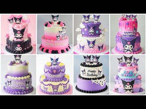 The Most Beautiful 2-Tier Kuromi Birthday Cake | Girls' Cake, Happy Birthday Music
