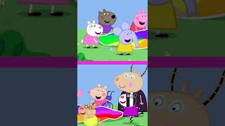 Peppa Pig Plays with a Parachute! 🪂 #shorts