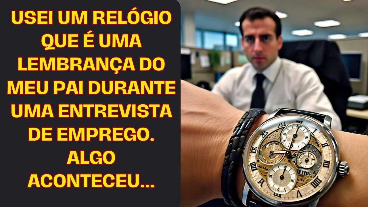 Usei um relógio que é uma lembrança do meu pai durante uma entrevista de emprego. Algo aconteceu...