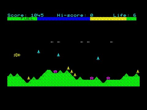 Sharp MZ-800 Game: Zaxxon (1988) MZ-700 mode