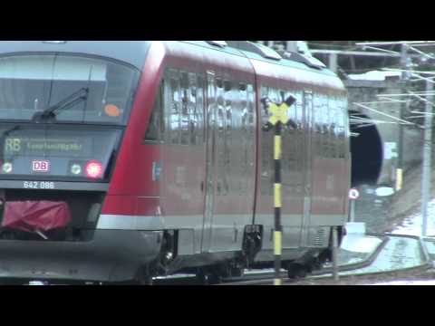 Lermoos HD-DB Class 642 desiro arrives on service to Kempten Hauptbahnhof