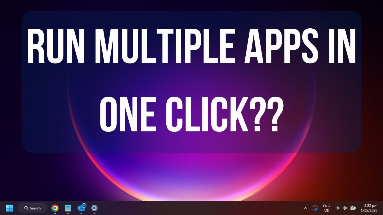 How to Run Multiple Application using Batch File | Run Multiple application after restart