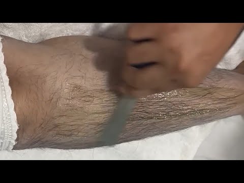 Full Legs Waxing Tutorial|| Chocolate wax hair remover||Beauty Tips By Geetu 💛