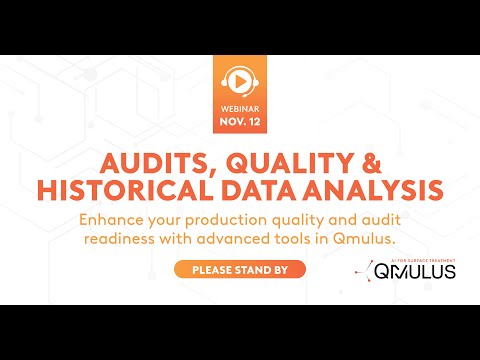 Webinar 2/5 — Audits, Quality & Historical Data Analysis